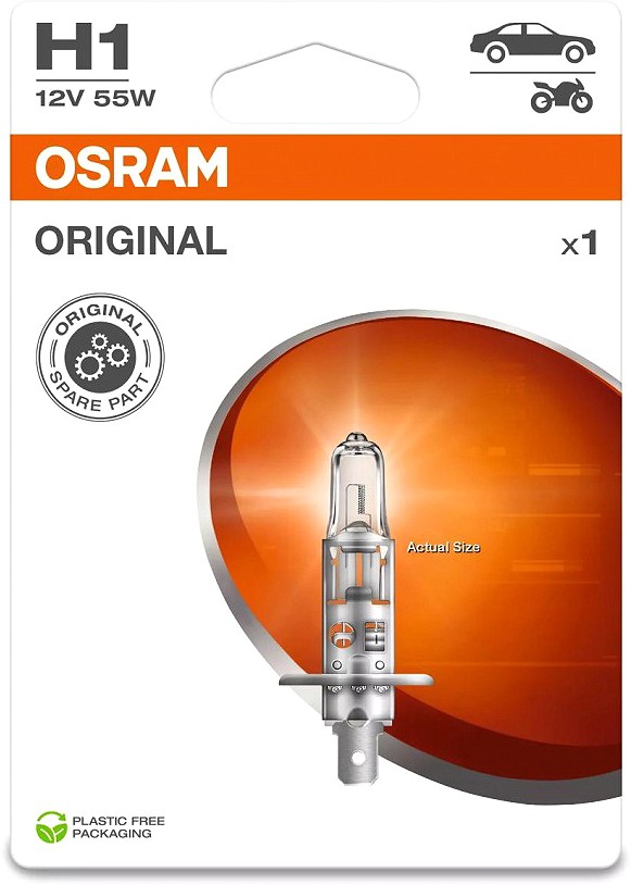 12 V H1 pirn 55 W P14.5S ORIGINAL blister 1 tk