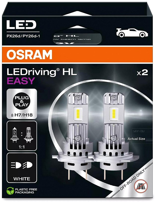 12 V H7/H18 LED pirn 16 W 1400LM