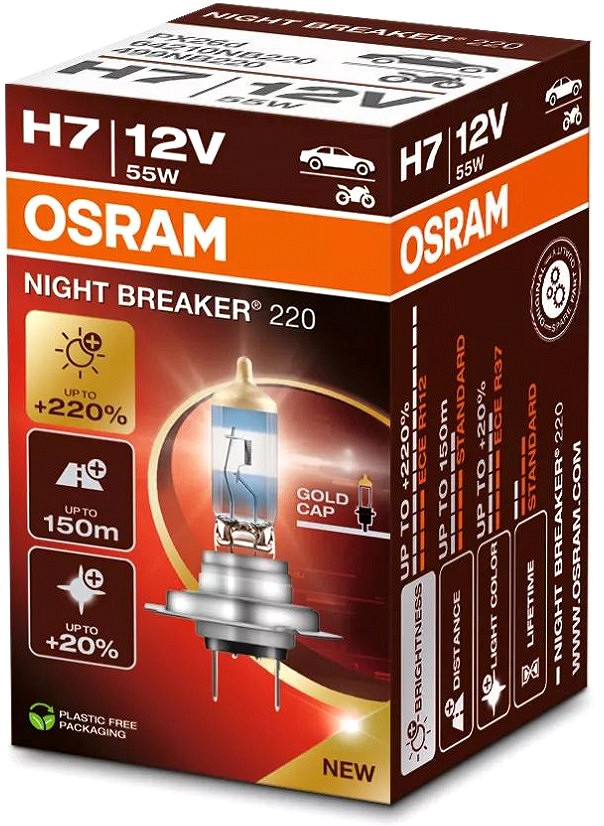 12 V H7 pirn 55 W P×26D night breaker +220% 1 tk