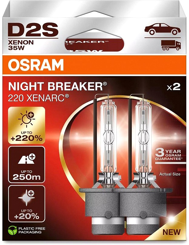 85 V D2S xenon pirn 35 W P32D-2 +220% night breaker laser 2 tk