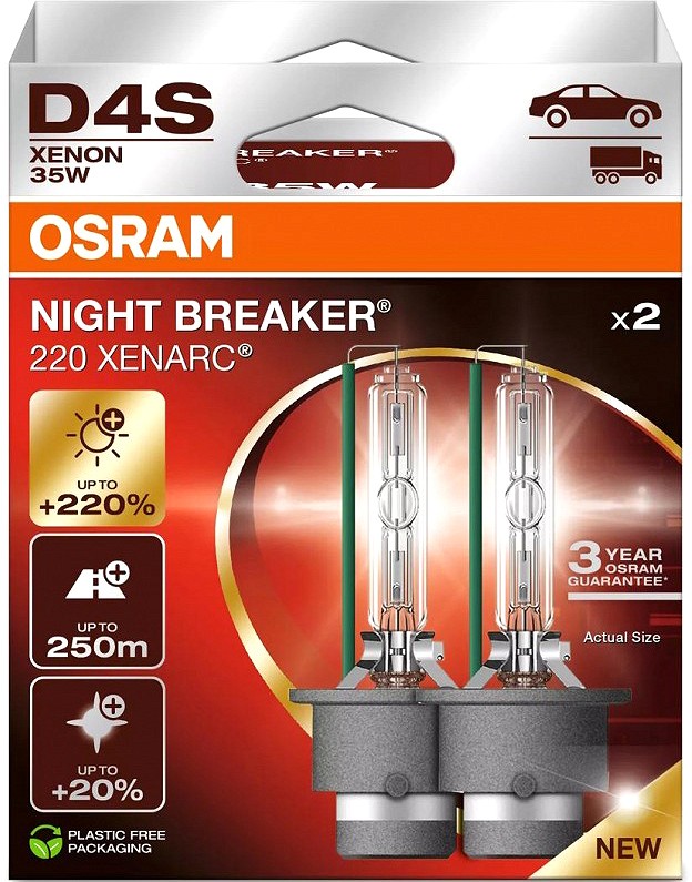 42 V D4S xenon pirn 35 W P32D-5 +220% night breaker laser 2 tk