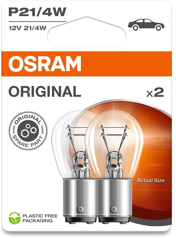 12 V BAZ15D pirn 21/4W P21/4W ORIGINAL blister 2 tk