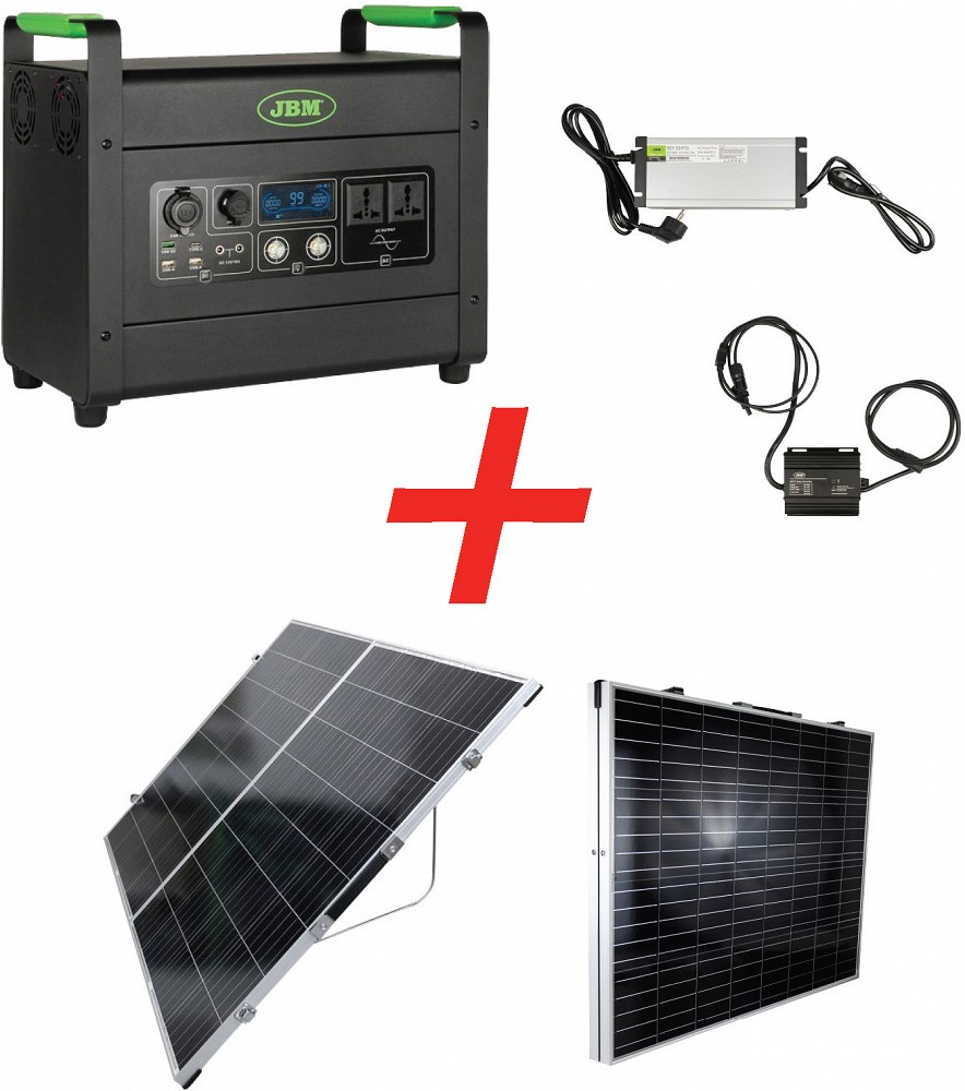 Mobiilne solargeneraator 230 V energiajaam "power station" 1920WH/48V, 40AH