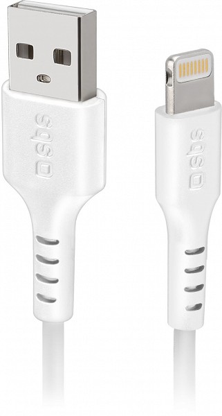 Laadimisjuhe 1.0M LIGHTNING/APPLE - USB valge SBS