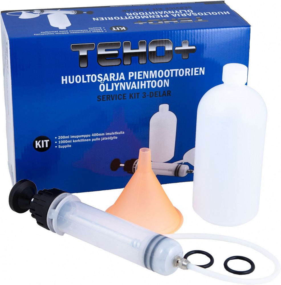TEHO+ huoltosarja KIT õlivahetuskomplekt muruniidukile, 3-osalineA