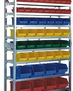 LAORIIUL/LADUSTUSKARPIDEGA RIIUL 2000X1000MM. METALL. SÜGAVUS 300MM. 100 KG/RIIUL. 74 PLASTKARBIGA