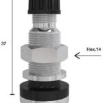 TL-MET.VENTIIL. NIKELDATUD V2-05-1/TR416S. MADAL MUTTER. L=39.5MM. AVA 11.3MM