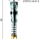 VENTIILINÕEL TRC2. TM-VENTIILILE. PIKK. NIKELDATUD. PUNANE TIHEND