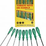 9-OS. AVAGA TORX KRUVIKEERAJATE KOMPL. TH8-TH40. MOSIV ERITERAS. ROHELINE 1K PEA BEARGRIP