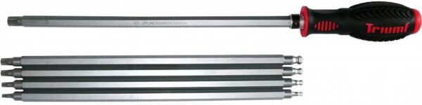 4-OS. KUUSKANT JA 12-TÄHIK KRUVIKEERAJATE KOMPL. 4-10MM. 300MM. 2K-NONSLIP TRIUMF