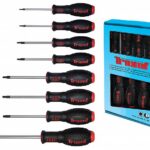 8-OS. TORX KRUVIKEERAJATE KOMPLEKT T8-T40. TORX KRUVIKEERAJA PIKK T15X300MM. 2K-NONSLIP. PAPPKARP TRIUMF