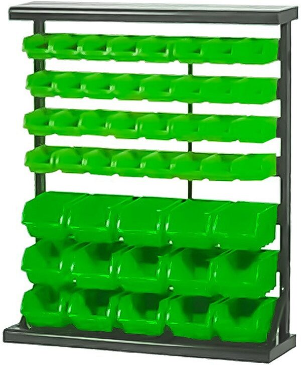 LADUSTUSKARPIDEGA METALLRIIUL H1150XL940MM. 32 VÄIKEST + 15 SUURT JBM