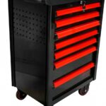 TÖÖRIISTAKÄRU TÜHI 7 SAHTLIT. PERFO. MUST/PUN JBM