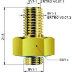 VENTIILI ADAPTER VC-6 - VC-2 (ÜLEMINEK JÄMEDALT STAND. VENTIILILE) SISSE KEERAT