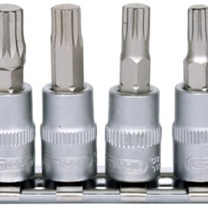 6-OS. 1/4" 12-TÄHIK PADRUNOTSIKUTE KOMPL. M4-M10. SIINIL KS TOOLS