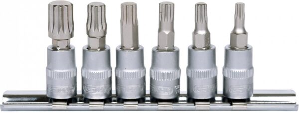 6-OS. 1/4" 12-TÄHIK PADRUNOTSIKUTE KOMPL. M4-M10. SIINIL KS TOOLS