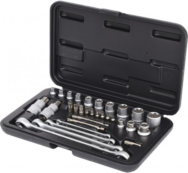 31-OS. 1/2"+3/8"+1/4" TORX PADRUNITE+OTSIKUTE+SILMUSTE KOMPL. KS TOOLS