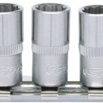 10-OS. 1/4" PADRUNITE KOMPL. 4-13MM. 12-KANT. SIINIL KS TOOLS