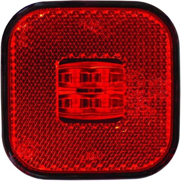 KÜLJETULI LED PUNANE 62X62MM 12/24V 0.5M JUHTMEGA