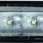 KÜLJETULI LED. PUNANE VALGE KLAASIGA. 12/24V 0.5M KAABEL 78X22X18MM