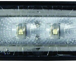 KÜLJETULI LED. PUNANE VALGE KLAASIGA. 12/24V 0.5M KAABEL 78X22X18MM