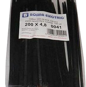 JUHTMEVITS 4.8 X 200MM MUST 100TK