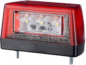 NUMBRITULI LED 12/24 57X102MM PUNANE