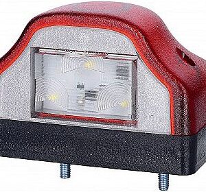 NUMBRITULI LED 12/24V. PUNANE KORPUS. TÜÜP ASPÖCK 100X60X65MM