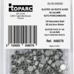 100 SELF PIERCING STEEL RIVETS STEEL Ø5.3X6.0MM - BLISTER PACK GYS