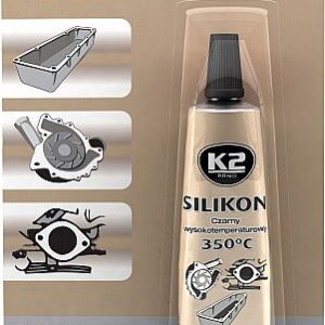K2 SILICONE BLACK SILIKOONHERMEETIK MUST +350°C 21G/TUUB