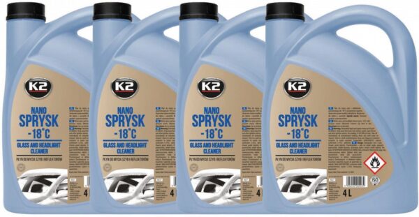 4X4L K2 NANO SPRYSK -18°C KLAASIPESU NANOOSAKESTEGA 4L (ETANOOL) TALVINE