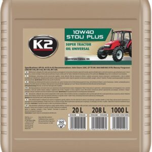 K2 10W40 20L STOU (HÜDRAULIKA+KAST+MOOTOR)