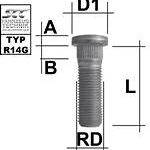 TIKKPOLT TP14X1.50/41/14.65 (P55/41. D14.65) M1415RE50P