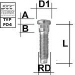 TIKKPOLT TP14X2.0/58/15.6 (P63/58/53. D15.60) FORD TRANSIT TOPELTR (TAG)