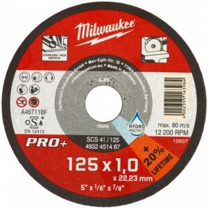 LÕIKEKETAS TERAS/INOX 125X1.0MM PRO+ MILWAUKEE